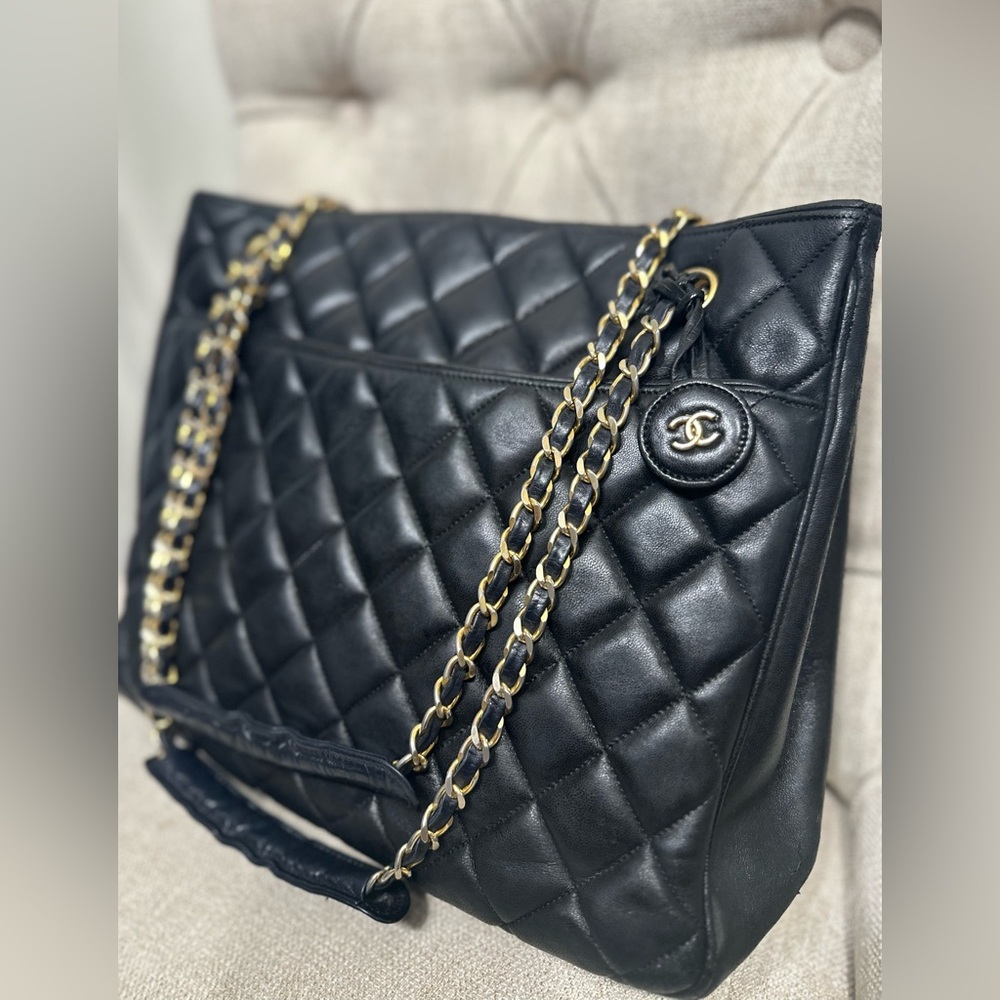 Chanel Lambskin Tote Authentic COA